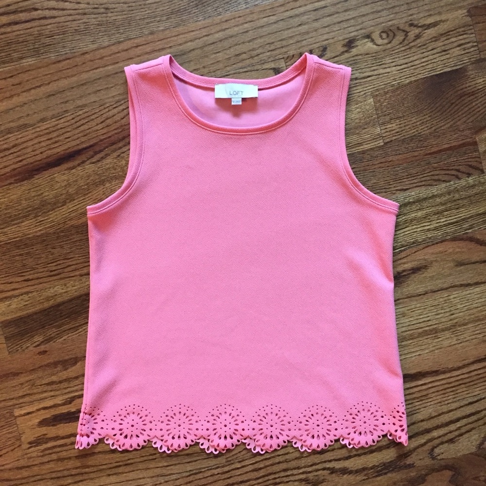 Ann Taylor Loft pink tank top